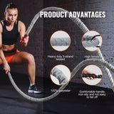 Battle Rope 1.5" 30Ft Gym Workout Strength Training Exercise Fitness Rope V952-ZS30FT15INDBX4FLXV0