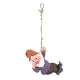 Gnome Figurine Resin Vivid Funny Realistic Climbing Gnome Statue for Home Garden Courtyard Violet V1294-YM0901-3111250053711