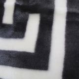 Bloomington 800GSM Greek Key Charcoal Winter Premium Quality 1 Ply Mink Blanket King V442-IDC-BLANKET-800GSMGREEKKEY-CHARCOAL-KI