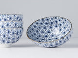 Bowl Set 4pcs Starburst Blue Design V637-RW0004