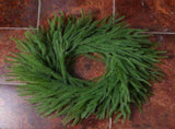 Artificial Norfolk Pine Wreath 60cm Faux Xmas Green Pine Hanging Wreath for Front Door Home Decor V1294-YM0901-240830FB05-1