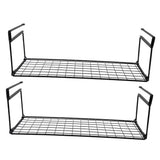 2Pcs Hanging Shoe Rack Black Storage Shelf for Home Wardrobe V1369-AZ3-W-18277