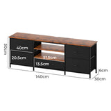 Levede TV Stand Cabinet Entertainment Unit Stand 140cm 5 Drawers Storage Shelves TA1038-AU