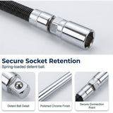 360&deg Electric Wrench Sleeve Universal Extension Rod, New Flexible Shaft Extension High Torque Spring V1366-AZ2-W-11145
