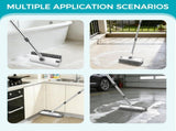 3-in-1 Floor Scrub Brush with Adjustable 137 cm Handle, Stiff Bristles and Built-In Scraper for V1189-LC-AMZ-00169