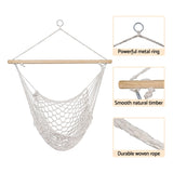 Gardeon Hammock Chair Outdoor Hanging Camping Mesh Indoor Cream HM-CHAIR-MES-CREAM