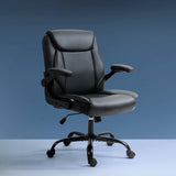 Artiss Executive Office Chair Mid Back Black OCHAIR-G-7023-BK