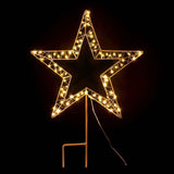100 LED Christmas Lights Fairy Light Ground Star Garden Decoration Jingle Jollys XMAS-MOT-STAR-WARM