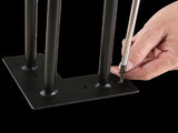 Set of 4 Industrial 3-Rod Retro Hairpin Table Legs 12mm Steel Bench Desk - 11cm Black V63-834921