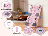 Everfit Pilates Board Foldable Reformer Multi Functional Exercise Trainer Pink ABD-BOARD-4IN1-PK