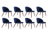 Levede 8x Dining Chairs Seat French Navy CH1037-2-NVX4