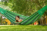 Mayan Legacy Queen Size Outdoor Cotton Mexican Hammock in Jardin Colour V97-TQJARDIN