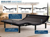 Therapedic Kinetic Advance Adjustable Queen Bed Base with Head Tilt ADJ-BED-KAD-QN