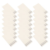 100Pcs Plated Silver Decorative Paper Napkins for Party and Wedding Enhanced Wet Strength Design V1369-AZ3-W-13147