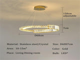 BAMDECOR C3318/1 Modern Crystal Chandeliers Lighting Contemporary Round Chandelier Lighting V255-BAM-C3318-1-60