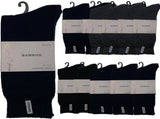 12 Pairs PREMIUM BAMBOO SOCKS Mens Heavy Duty Thick Work Socks BULK Cushion - Assorted Colour Pack V563-12BBSOX-ACOLOUR-SIZE11-14