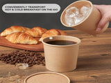 QZS 20 Pack Paper Soup Bowls,12oz Disposable Paper Soup Bowls with Lids for Ice Cream,Durable V1189-WXFWAL-20260319-00331
