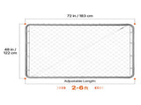 Chain Link Fence Gate, 183 x 122 cm, Adjustable Chain Link Fence Panel, Fit 67-183 cm x 183 cm V952-SWHYM7248INC0PSZBV0