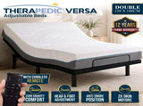 Therapedic Versa Adjustable Double Bed Base with Massage Function ADJ-BED-VRS-DB