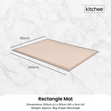 Kitchee Foam Floor Mat 150x200cm - Padded Thick Deep Soft Tatami Style Rug Cream V238-SUPDZ-41169834967120