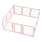 Dog Whelping Box, 1.54x1.5x0.6 m, Transparent Plastic Dog Whelping Pen for Large Sized Dogs, V952-GYZXZJZJSLDCK3NII001V0