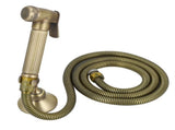 G1/2in Vintage Copper HandHeld Toilet Seats Bidet Sprayer with Hose Fixed Base Bathroom Supply V1294-YM0901-3112200106311