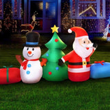 Jingle Jollys Christmas Inflatable Tree Snowman 2.7M Illuminated Decorations XMAS-INF-SAN-SNO-9FT