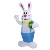 Inflatable Bunny Yard Decoration 6.2ft with LED Lighting Cute Easy Setup Blow Up Outdoor Decoration V1294-YM0901-3115230113713