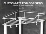 Artiss 4 Tier Floor Standing Corner Shower Caddy Bathroom Organizer White BSR-B-4T-110H-WH