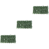 3-Pack Weatherproof Artificial Garden Fence Panels 100x50cm, Decorative Outdoor Privacy Screen for V1369-AZ3-W-12853