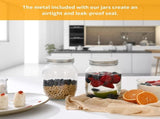 Complete Sprouting Kit - 2 Large Wide-Mouth Mason Jars 32 Oz, 2 Foldalbe Screen Lids with Draining V1258-DP02-C-1195
