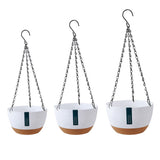 Hanging Double Chain Hanging Basket Planter Home Balcony Indoor Automatic Water Absorbing Basin V1294-YM0626-230208LD01-2