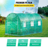 Walk-in Tunnel Greenhouse Galvanized Frame & Waterproof Cover 12x7x7 ft V952-YDSDWSL1277FTLT3OV0