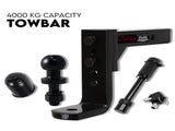 Adjustable Height Tow Hitch Ball Towbar Drop Mount Tongue Trailer Tow Bar 4000KG V379-TOWBAR5BLK