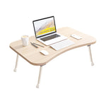 SOGA Beige Portable Bed Table Adjustable Foldable Bed Sofa Study Table Laptop Mini Desk Breakfast BEDTABLEA04