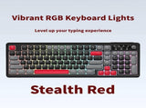 Tri-Mode Wireless Mechanical Keyboard, Bluetooth 5.0/2.4G/USB-C, 96% Layout RGB Backlit Keyboard, V1197-BG-042612