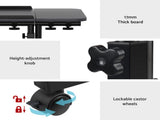 Artiss Laptop Desk Table Fan Cooling Black 60CM LA-DESK-LEO-L1-BK