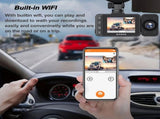 Dash Cam with WiFi 1080P FHD Car Driving Recorder Front and Inside Two Lens Car Cameras HD Infrared V1370-AZ4-19754