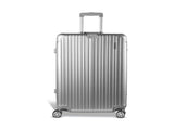 Wanderlite 28 Inch with TSA Lock StainlessSteelWrappedCorners Hard Shell Travel Suitcase LUG-ALU-28-SILVER