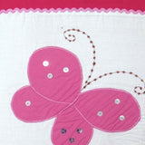 Bindi Butterfly Embroidered Quilt Cover Set Single V442-ABR-QUILTCS-BINDI-PINK-SB
