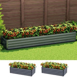 Green Fingers Garden Bed 320X80X45cm Planter Box Raised Container Galvanised Herb GARDEN-AG-45-16-FC2