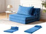 Artiss Convertible Folding Sofa Bed Armless Lounger Foam Floor Sofas Futons Couches SB-B-COMP-1010-BU