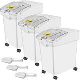 VEVOR Ingredient Bin, 5.2 Gallon / 20 L Capacity Ingredient Storage Bin, 3 Pcs/Set, PP Material V952-MX20QKSGM00000001V0