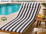 Rans Black Alfresco Cotton Outdoor Indoor Lounge Mat 62 x 194 cm V442-RAN-CUSHION-ALFRESCOLOUNGEMAT-BLACK-RE