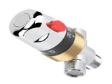 G1/2in Bathtub Thermostatic Mixing Valve Water Temperature Pipe Basin Thermostat Control V1294-YM0727-JY14021