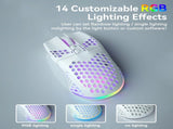 SOLAKAKA SM600 Honeycomb Shell Gaming Mouse Wireless,white V1300-SM600-WHITE