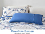Rich white blue Elegant 3 Pc Bedspread & Pillow Cover Set V745-AC090445Q13U
