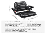 Universal Forklift Seat, Fold Down Tractor Seat with Adjustable Angle Back, Micro Switch, Seatbelt V952-CCZYCGKFSAQDUWMNSV0