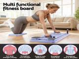 Everfit Pilates Board Foldable Reformer Multi Functional Exercise Trainer Purple ABD-BOARD-4IN1-PP