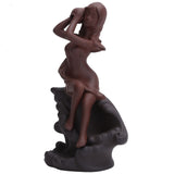 Incense Burner Red Stoneware Backflow Incense Holder Home Office Decoration Ornament V1294-YM0718-3115200137411